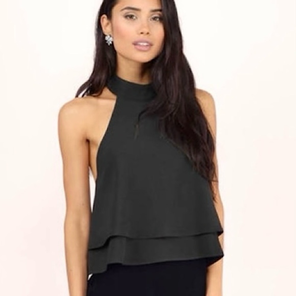 Tobi High Neck Backless Swing Halter Top Revolve S $50